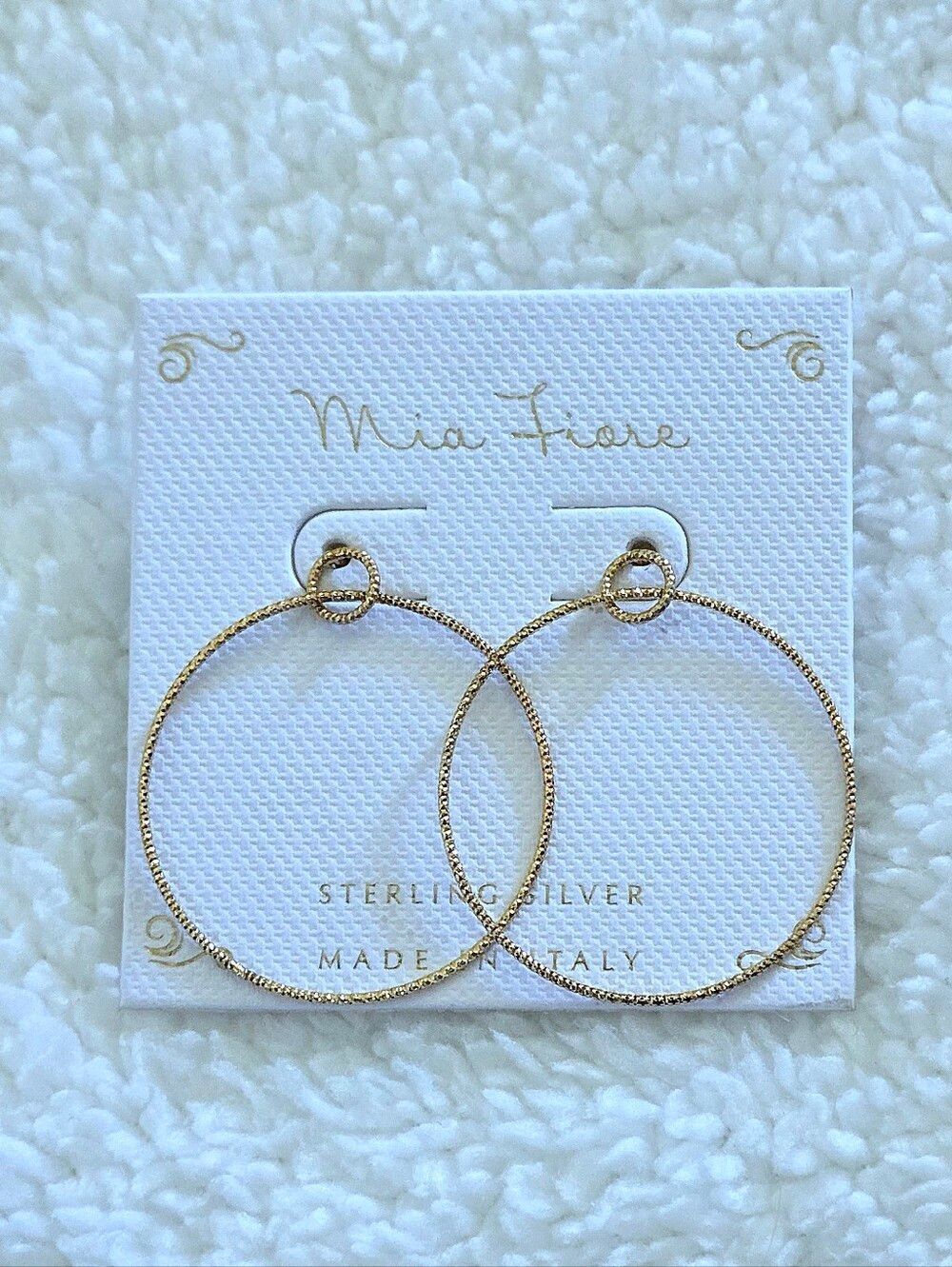Mia Fiore Textured Gold💛 Circle Earrings